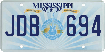MS license plate JDB694