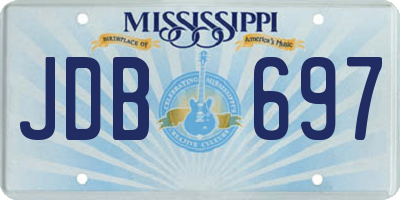 MS license plate JDB697