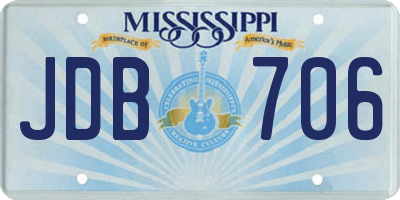 MS license plate JDB706