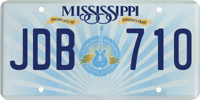 MS license plate JDB710