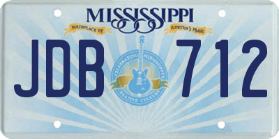 MS license plate JDB712