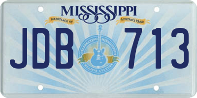 MS license plate JDB713