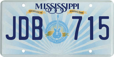MS license plate JDB715