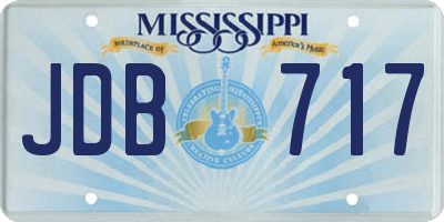 MS license plate JDB717