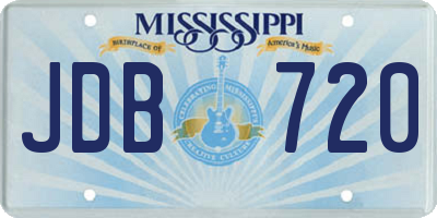MS license plate JDB720