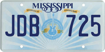 MS license plate JDB725