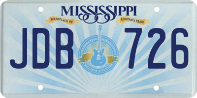 MS license plate JDB726