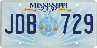 MS license plate JDB729