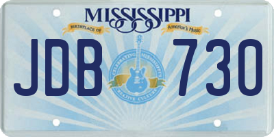 MS license plate JDB730