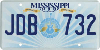MS license plate JDB732