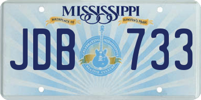 MS license plate JDB733