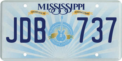 MS license plate JDB737