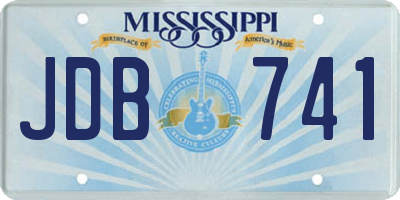 MS license plate JDB741