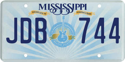 MS license plate JDB744