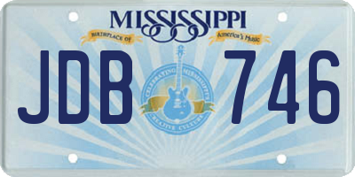MS license plate JDB746