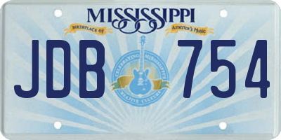 MS license plate JDB754