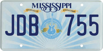 MS license plate JDB755