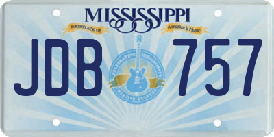 MS license plate JDB757