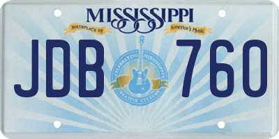 MS license plate JDB760