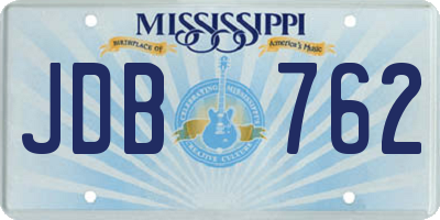 MS license plate JDB762
