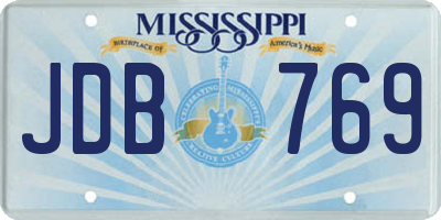 MS license plate JDB769