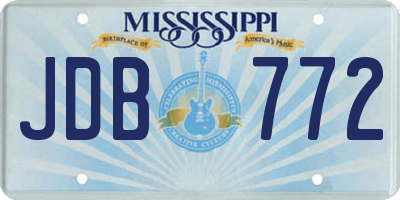 MS license plate JDB772