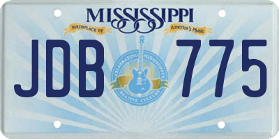MS license plate JDB775
