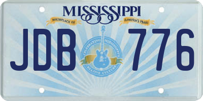 MS license plate JDB776