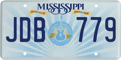 MS license plate JDB779