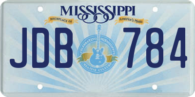 MS license plate JDB784