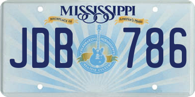 MS license plate JDB786