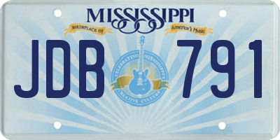 MS license plate JDB791