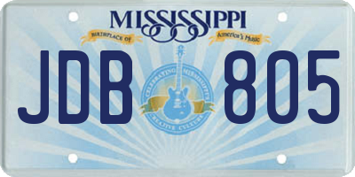 MS license plate JDB805