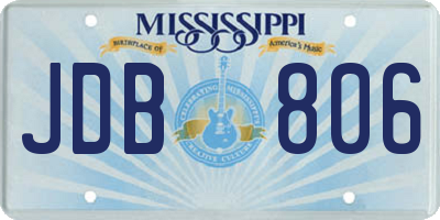 MS license plate JDB806