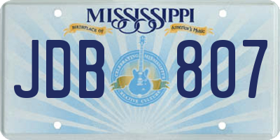 MS license plate JDB807