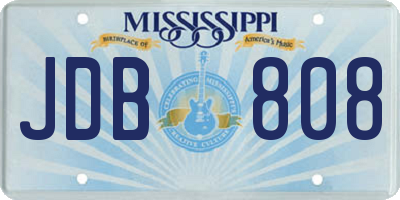 MS license plate JDB808