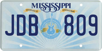 MS license plate JDB809