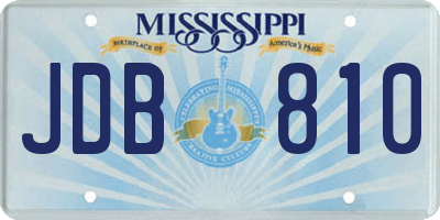 MS license plate JDB810