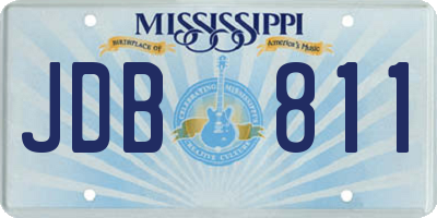 MS license plate JDB811