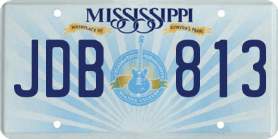 MS license plate JDB813