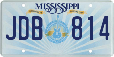 MS license plate JDB814