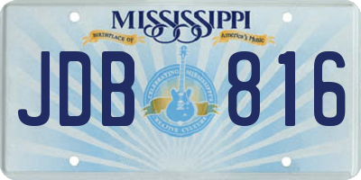 MS license plate JDB816