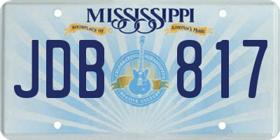 MS license plate JDB817