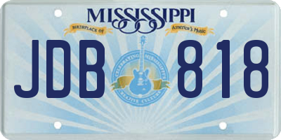 MS license plate JDB818