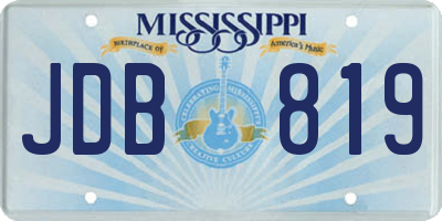 MS license plate JDB819
