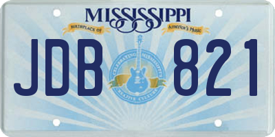 MS license plate JDB821