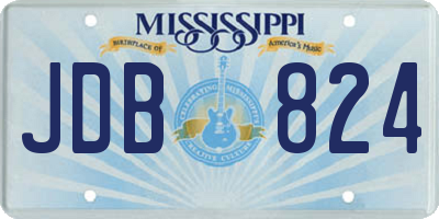 MS license plate JDB824