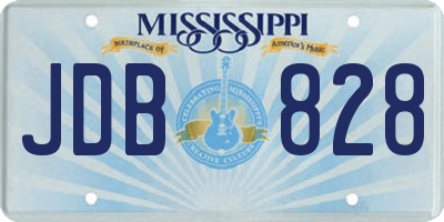 MS license plate JDB828