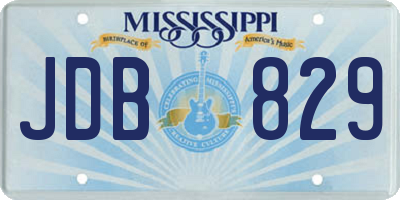 MS license plate JDB829
