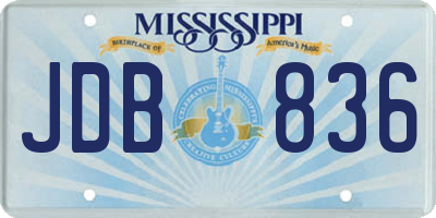 MS license plate JDB836